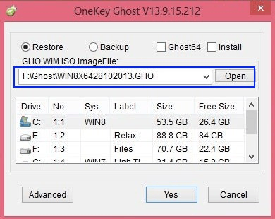 Phần mềm hỗ trợ Ghost trực tiếp trên win siêu đơn giản 