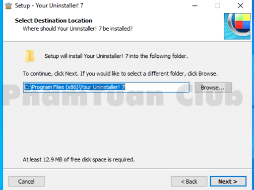 Lựa chon file lưu phần mềm  Your Uninstaller 7.5 Pro 