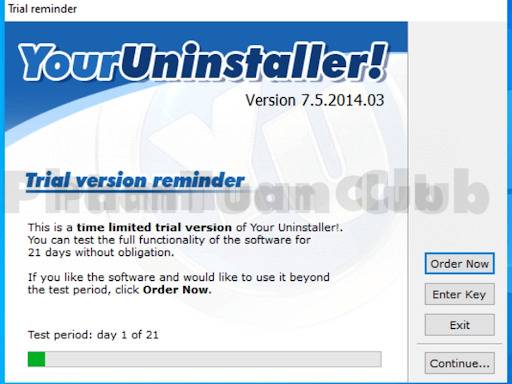 Nhập keyy kích hoạt Your Uninstaller bản quyền 