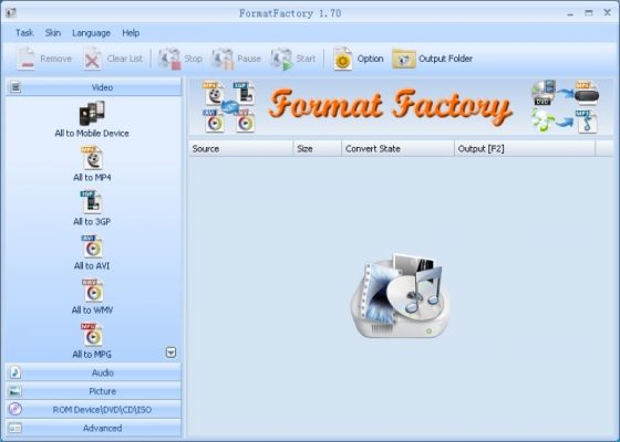 Những tính năng nổi bật của format factory