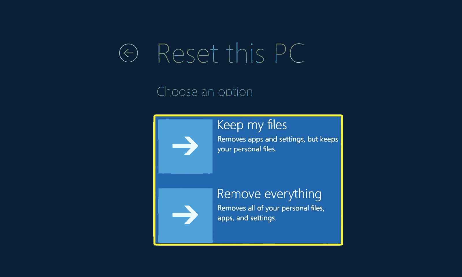 Hướng dẫn reset Windows 10 từ boot để khôi phục lại máy