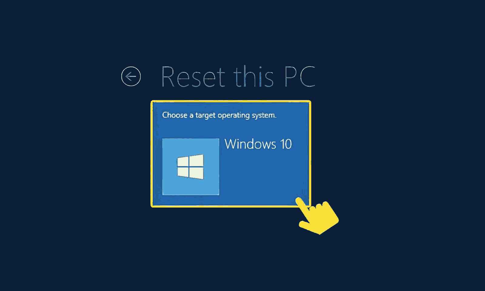 Chọn hệ điều hành để Reset windows 10 từ boot