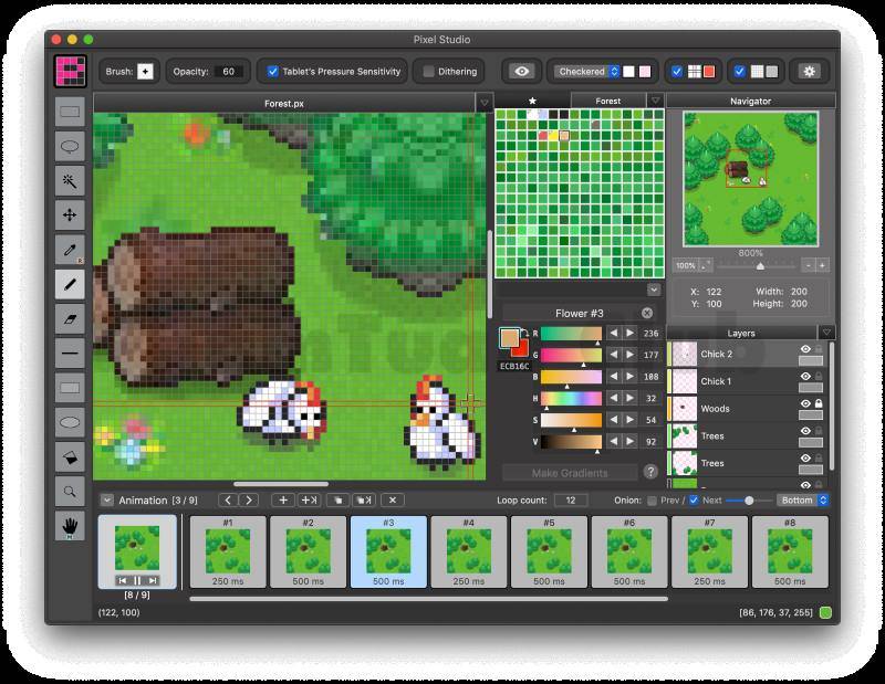 Chức năng và tính năng chính của phần mềm Pixel Studio 3